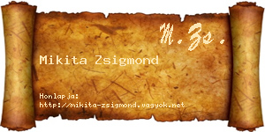 Mikita Zsigmond névjegykártya